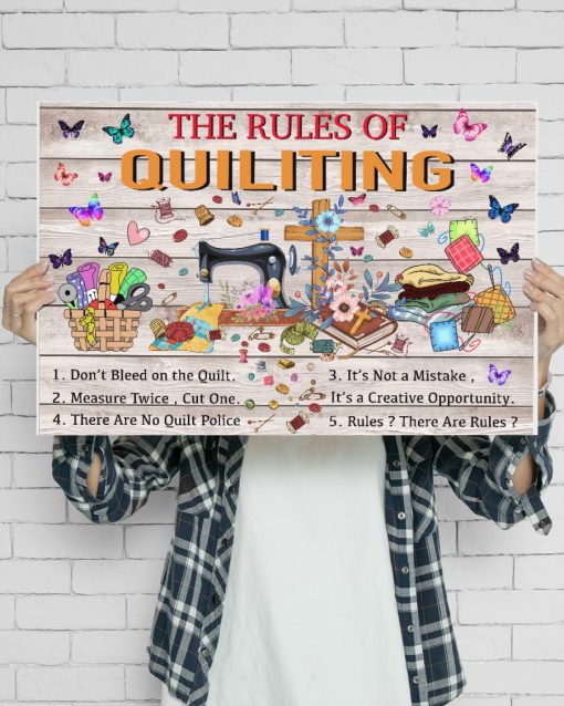 Esty The Rules Of Quilting Poster