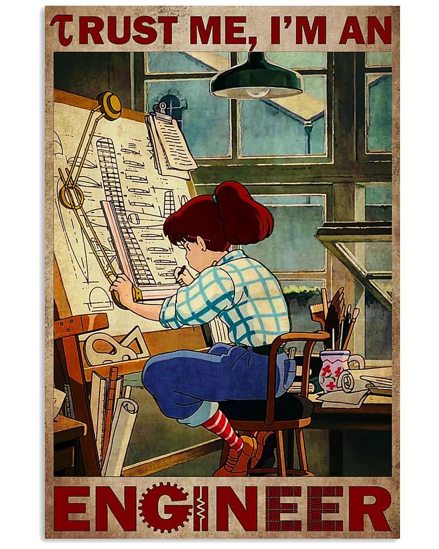 Limited Edition Trust Me I'm An Engineer Vintage Poster