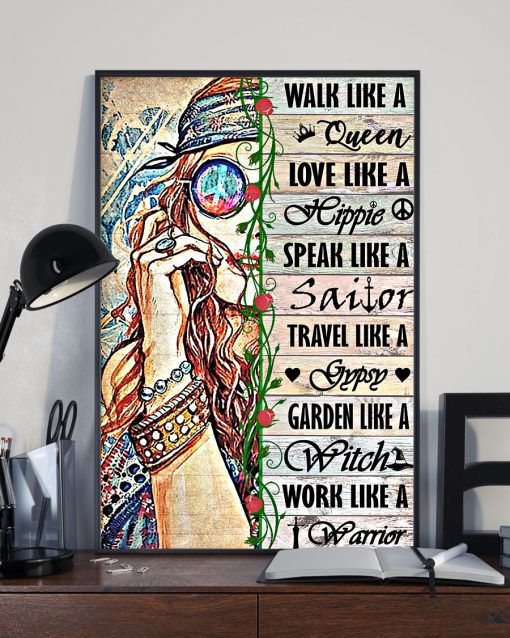 Sale Off Walk Like A Queen Move Like A Hippie Poster